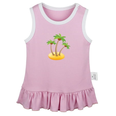 

Nature Palm Tree Pattern Dresses For Baby Newborn Babies Skirts Infant Princess Dress 0-24M Kids Graphic Clothes (Pink Sleeveless Dresses 12-18 Months)