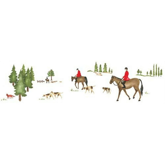 Hunt Scene Wall Stencil SKU #3334 by Designer Stencils