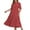 Red Tiered Maxi Dress, variant on Women's Tiered Maxi Dress Ruffle Short Sleeve Smocked 2024 Fashion Bow Tie Crew Neck Sundress High Waist Pleated Ruffled Hem Loose Flowy Swing Dress Khaki XL