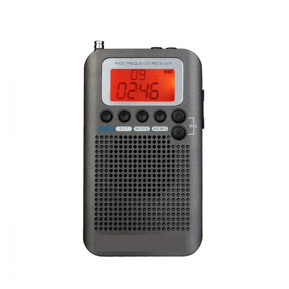 TR105 Portable Radio Aircraft Full Band Radio FM/AM/SW/CB/Air/VHF Receiver World Band with LCD Alarm Clock ,Easy to Use