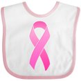 thumbnail image 3 of Inktastic Breast Cancer Pink Awareness Ribbon Boys or Girls Baby Bib, 3 of 4