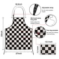 thumbnail image 3 of Black and White Checkered Pattern Apron-Garden Aprons for Women with Pockets-Cotton Linen Waterproof Kitchen Cooking Gardening Aprons Adjustable for Kitchen,Cooking,BBQ and Salon 33x27 Inch, 3 of 7