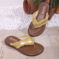 thumbnail image 5 of hoksml Women's Fringe Trim Flip Flops, Cushioned Non-Slip Flat Sandals for Beach and Casual Wear, 5 of 9