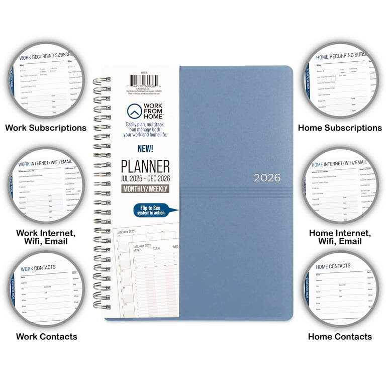 Work from Home Medium Monthly Weekly Planner & Appointment Book