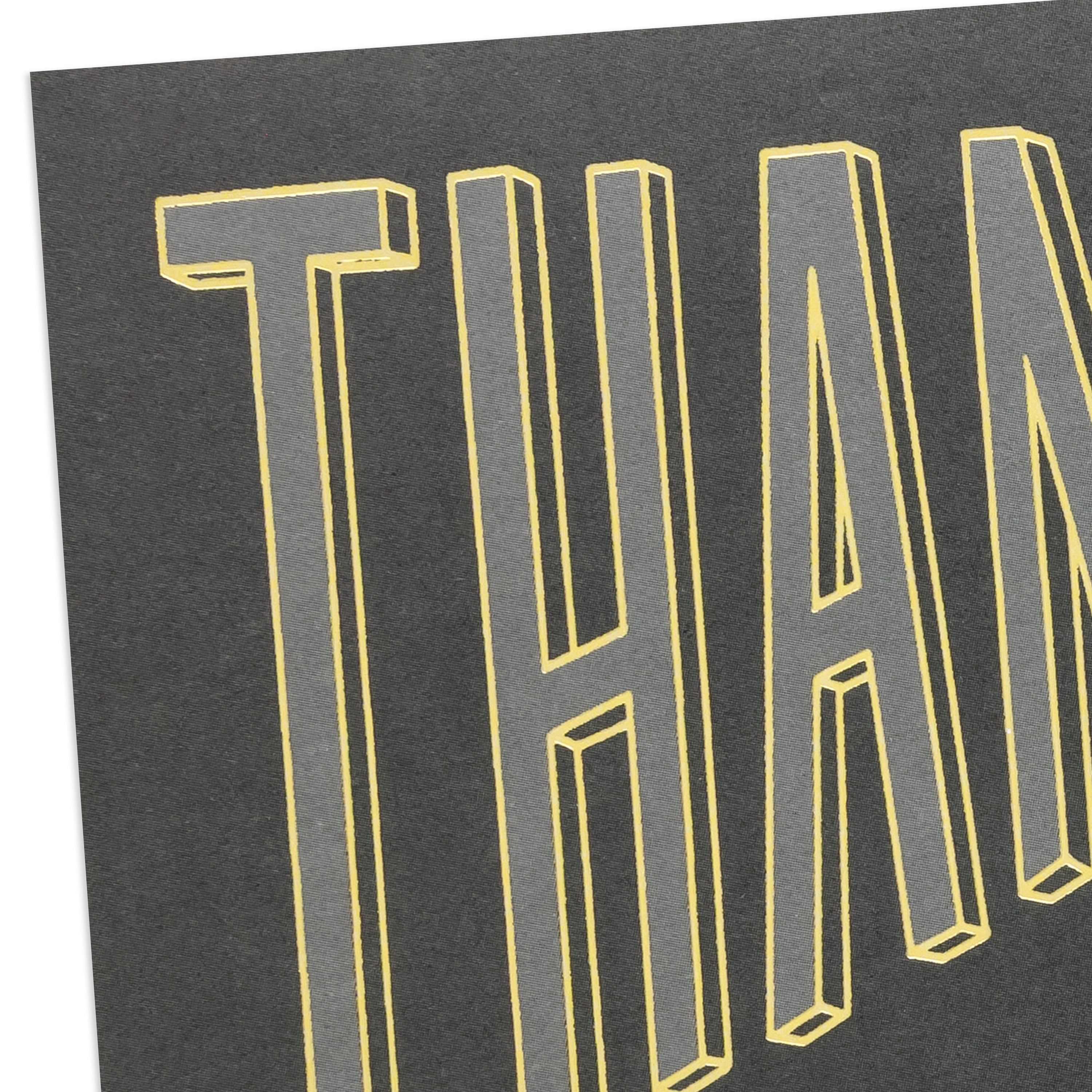 Hallmark Blank Thank You Notes (Gray and Gold), 10 Count