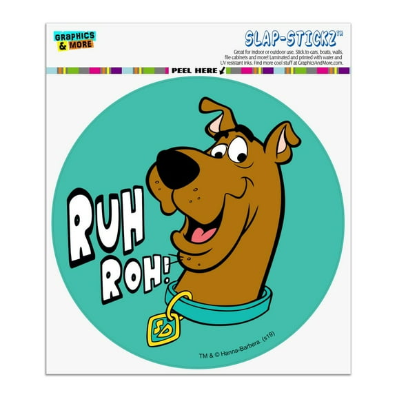 Scooby-Doo Ruh Roh Automotive Car Window Locker Circle Bumper Sticker