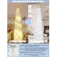 thumbnail image 3 of Árbol de Navidad HMASYO desplegable de 1,5 m con luces temporizadoras, color blanco, 3 of 9