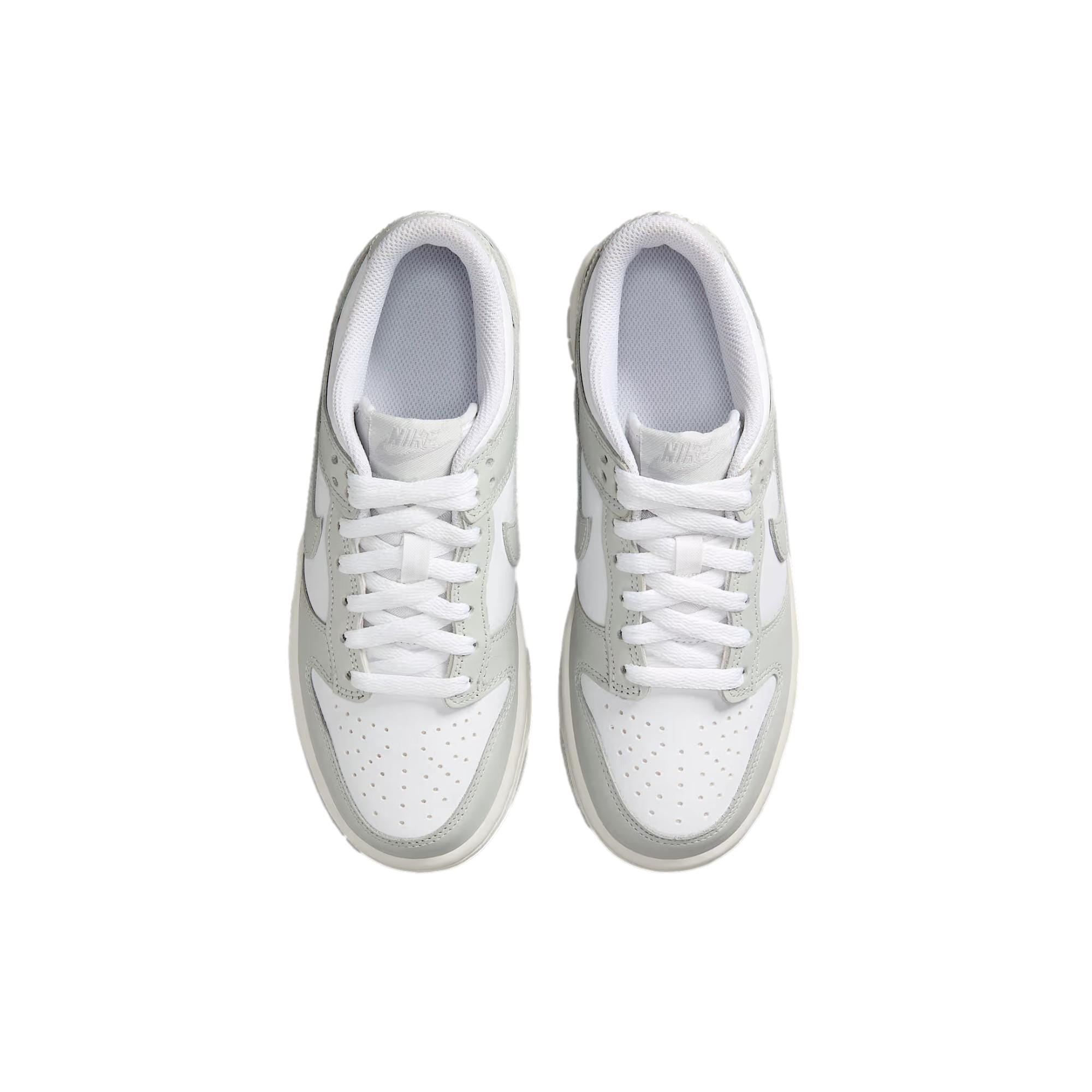 Big Kid's Nike Dunk Low White/Light Silver-Photon Dust (FB9109 124) - 6