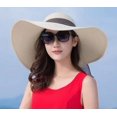 thumbnail image 1 of Sombrero de paja para niña, sombrilla para vacaciones, playa, protección solar, gorra plegable transpirable, fresca, H248, 1 of 4
