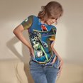thumbnail image 3 of Rocae Monster High pour une Pièce Col Rond Manches Courtes Justaucorps pour Femmes Décontracté Basique Justaucorps Combinaison Quotidienne T-Shirts-grand, 3 of 7