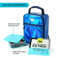 thumbnail image 6 of Arctic Zone Chrome Lunch Box Combo with Ice Pack and Sandwich Container - Midnight Blue, 6 of 10