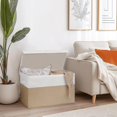 thumbnail image 4 of Caja de almacenamiento de juguetes INDRESSME grande de 85 L, color beige y blanco con tapa, 4 of 9