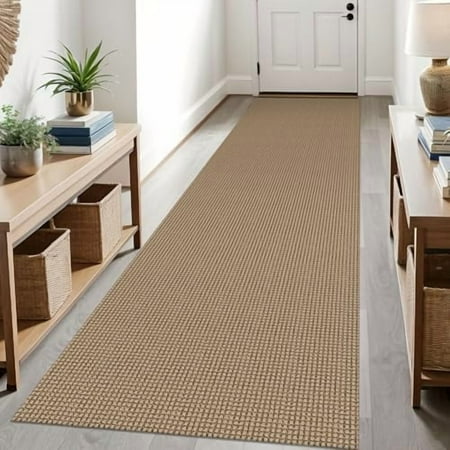 Boho Runners for Hallways 3x10 ft Washable Kitchen Runner Non Slip Rubber Backed Hallway Rugs Cotton Entryway Runner Rug Floor Carpet for Indoor Hall Backdoor Kitchen Tan/Orange/Brown