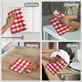 thumbnail image 2 of Urban Villa Kitchen Towels Set of 6 Buffalo Checks Red//White Kitchen Towels 20X30 Inches 100% Cotton Absorbent Kitchen Towels Ultra Soft Mitered Corners Kitchen Towels, 2 of 9