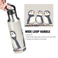 thumbnail image 4 of Yayeee 20oz Insulated Water Bottle Double Wall Stainless Steel with Flip Straw Lid, Cute Puffin, 4 of 7