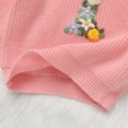 thumbnail image 6 of IBTOM CASTLE Toddler Baby Girls 1st Birthday Outfit Boho Embroidery One Sweater Top Knit Pullover Sweatshirt Fall Winter Clothes 1 Year Pink 1st Flower, 6 of 8