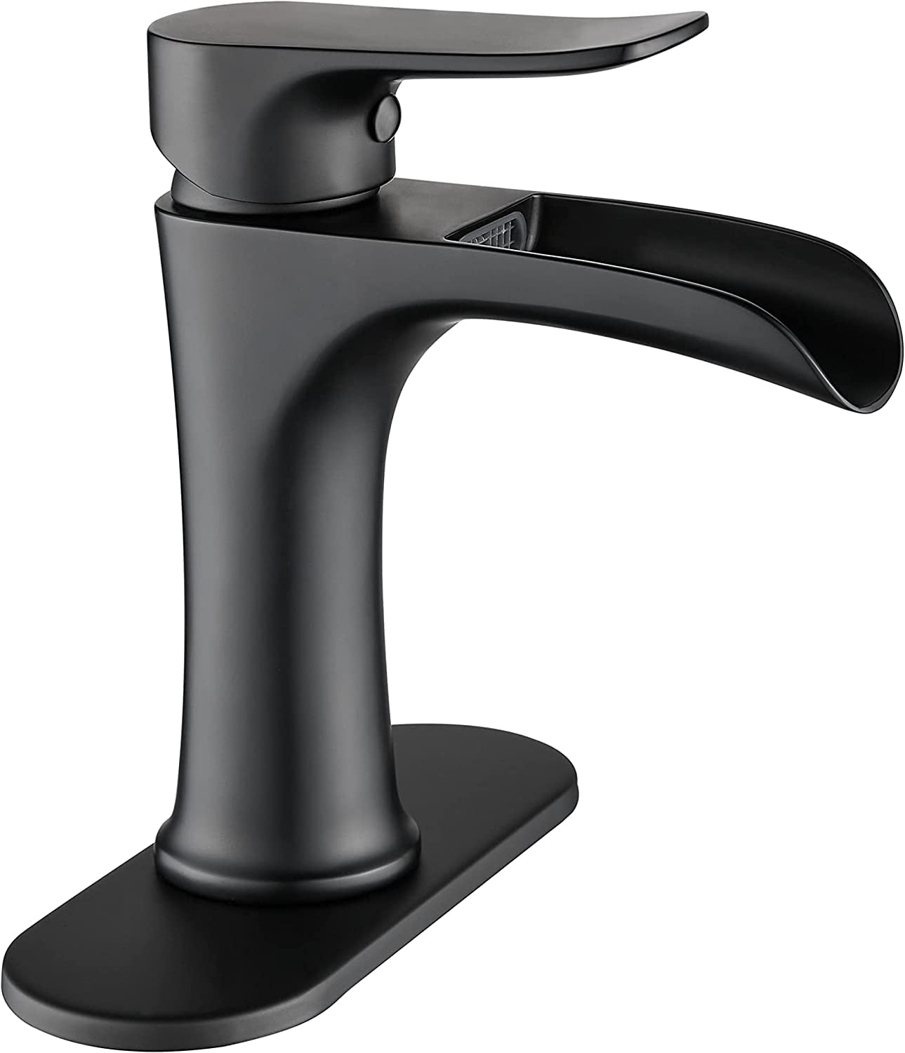 Yundoom Matte Black Bathroom Faucet,Bathroom Sink Faucet,Waterfall ...