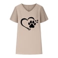 thumbnail image 4 of Patlollav Women Tees Under $10,Short Sleeve T-Shirts for Women V-Neck Print Fashion Comfortable Female Blouses Tops, 4 of 6