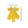 thumbnail image 3 of INSPIRE CHIC Women's Pretied Pin Brooch Ribbon Bowknot Party Bow Tie with Beads, 3 of 5