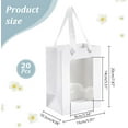 thumbnail image 2 of 20 bolsas de regalo de papel kraft con ventana transparente, bolsas de compras con asas para cumpleaños, despedidas de soltera, festivales, fiestas, color blanco, 5,91 x 7,87 x 4,06 pulgadas, 2 of 9