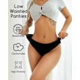 thumbnail image 5 of Finetoo 10 Pack Cotton Underwear for Women Hipster Panties Cheeky Soft Ladies Bikini Underwear M, 5 of 6