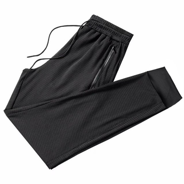 Mgmyaa Men's Cropped Jogger Pants Casual Breathable Sport Pants Drawstring Elastic Waist Running Pants with Pockets