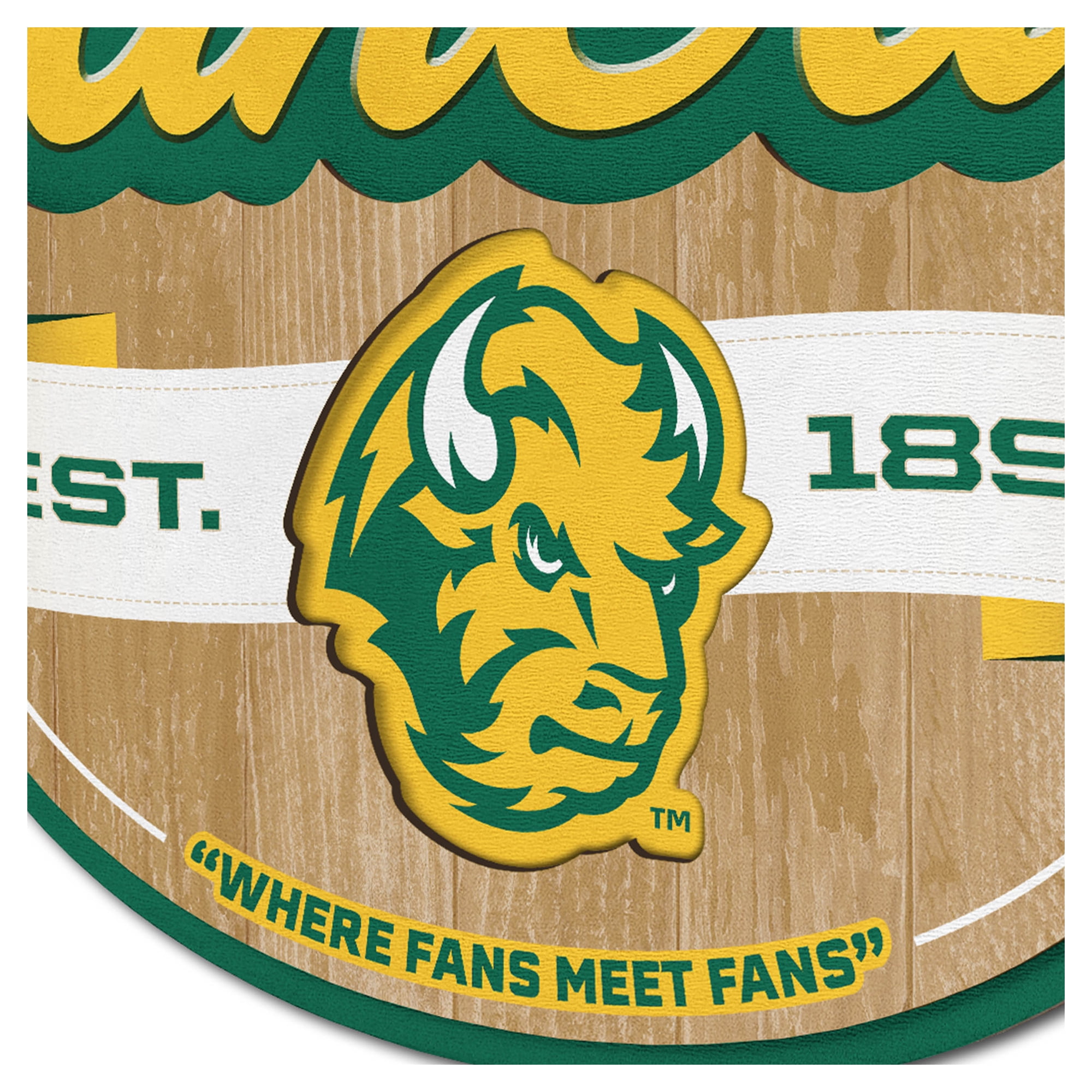 IDNA NDSU Bison 12.5" x 17" Fan Cave Sign