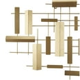 thumbnail image 5 of CosmoLiving by Cosmopolitan Gold Metal 3D Stripes Geometric Wall Decor, 5 of 12