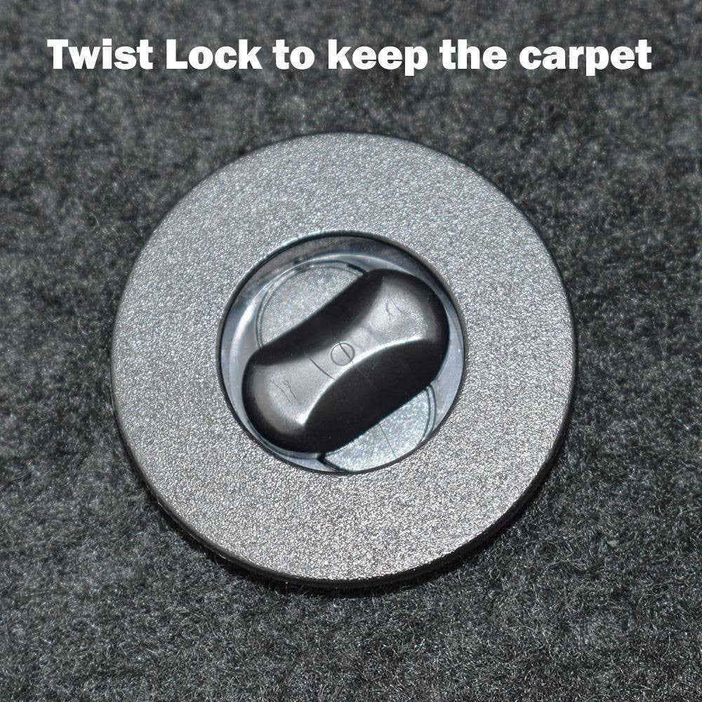 Pair Fixing Grips Clamps Floor Holders Mat Carpet Clips Car Anti Slip Knob Pads