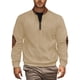 thumbnail image 1 of Blusa y camisa de manga larga con cuello alto para hombre, informal, de color liso, con cremallera, de manga larga y cuello alto, de poliéster., 1 of 5