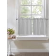thumbnail image 3 of Half Window Curtains 24 Inches Long, Black Striped Window Treatment Curtain Drapes, Black White Stripes Farmhouse Short Curtains Tiers for Kitchen Over Sink, 27.5"x24", 2 Panels, 3 of 7
