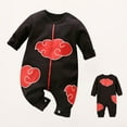 thumbnail image 1 of CAROOTU Newborn Baby Boys Girls Jumpsuit Short Sleeves Cartoon Print Round Neck Breathable Rompers for Summer, 1 of 6