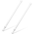 thumbnail image 1 of Tension Rod 16 to 28 Inch, Goowin Small Tension Rod, 5/8" Diameter No Drilling Expandable Short Tension Rods Spring Rods, Tension Rods for Closet, Cupboard, Hanging Clothes, 2 Pack, White, 1 of 7