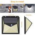 thumbnail image 4 of relayinert Wall Light 350LED 3200lm Solar Power Sensor Fence Light IP65 Waterproof Outdoor Garden Pathway Lamp, 4 of 6