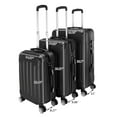 thumbnail image 2 of 3-Piece Set Luggage (20"/ 24"/28") - ABS Hardshell Expandable Suitcase with Spinner Wheels & TSA Lock & Scratch-Resistant Surface, Portable Travel Suitcase, Black, 2 of 8