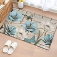 thumbnail image 3 of Vintage Tulip Front Door Rugs 2x3 ft Farmhouse Retro White Blue Flower Butterfly Barn Door Small Rug for Entryway Non Slip Washable Bathroom Door Mat Absorbent Floor Mat for Indoor Entrance, 3 of 9