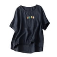 thumbnail image 1 of Birdeem T-Shirt Décontracté de Mode pour Femmes à Manches Courtes, Chandail à Col en V, Hauts, Blouse, 1 of 1