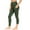 Army Green, variant on HAOTAGS Girls' High-Waist Fleece-Lined Yoga Leggings, Warm Stretch Kids Pants with Pockets Black 6 Years