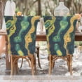 thumbnail image 5 of Decorative Chair Back Cover One Size x2 Chair Cover Dining Chair Slipcovers Chair Back Decoration Festival Chair Decoration Green River Seamless, 5 of 6