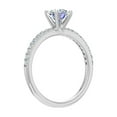 thumbnail image 2 of 0.90 Carat Prong Set Solitaire Diamond Engagement Ring Band in 14K White Gold (Ring Size 9.75), 2 of 5
