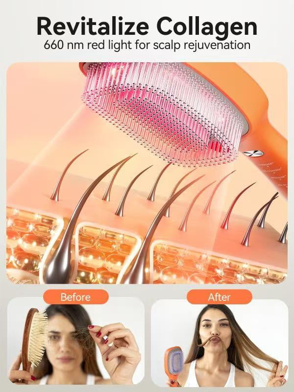 Hair Growth Comb With Red Light Therapy For Hair Growth - Head Massager For Hair Growth And Electric Scalp Massager