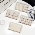 thumbnail image 4 of Organizador de Joyas de 4 Capas, Soporte de Exhibición Cosmético de Acrílico de La Joyería de La Franela de La Caja de Almacenamiento (Beige - 4 capas), 4 of 4