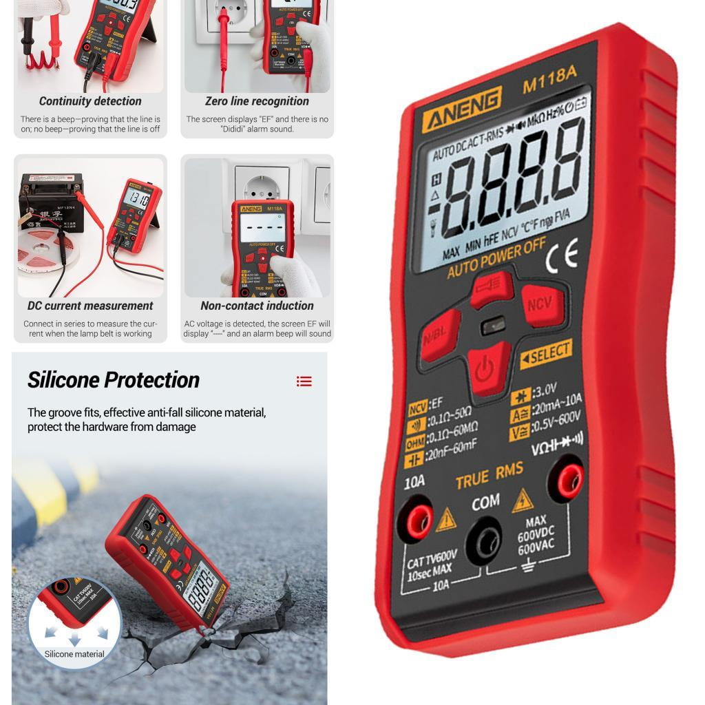 Miulika Digital Multimeter, 6000 Counts Volt Meter Manual And Auto Ranging; Measures Voltage , Current, Resistance, Continuity,