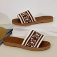 thumbnail image 5 of Women's Boho Style Butterfly Embroidered Flat Slippers Slide Sandals Fashion Flat Sandals Beach Slippers, 5 of 8