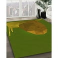 thumbnail image 3 of Ahgly Company Machine Washable Indoor Round Transitional Army Green Area Rugs, 3' Round, 3 of 7