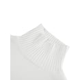 thumbnail image 5 of Seyurigaoka Women's Solid Color Tunic Sweaters Shirts Lantern Long Sleeve Turtleneck Knit Pullover Tops, 5 of 8