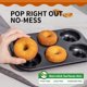 thumbnail image 4 of HONGBAKE Molde para Donuts para Hornear Bandeja para Donuts Profunda Mejorada Paquete de 2 Mini Molde para Bagels de 6 Cavidades para Horno Antiadherente y Resistente - Negro, 4 of 5