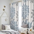 thumbnail image 5 of Blackout Kids Curtains,Blue and Gray Floral Pattern Childrens Insulated Curtains Set Of 2,Bedroom Essentials,Toddler Room Decor 52x84in(132x213cm), 5 of 5