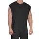 thumbnail image 1 of pstuiky Camisetas sin mangas para hombre, Camiseta deportiva sin mangas de cuello redondo, informal, de secado rápido, con botones y elástico, de color liso, para hombre Camisas de hombre l, 1 of 5