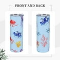 thumbnail image 2 of Stainless Steel Tumbler Watercolor Octopus Coffee Mug Water Bottle 20oz Insulated Travel Straight Cups Hot Beverage Drinks Cup with Spill Proof Lid Straw for Men Women Kids, 2 of 6